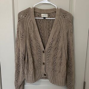 Universal Thread Brown Cable Knit Cardigan
